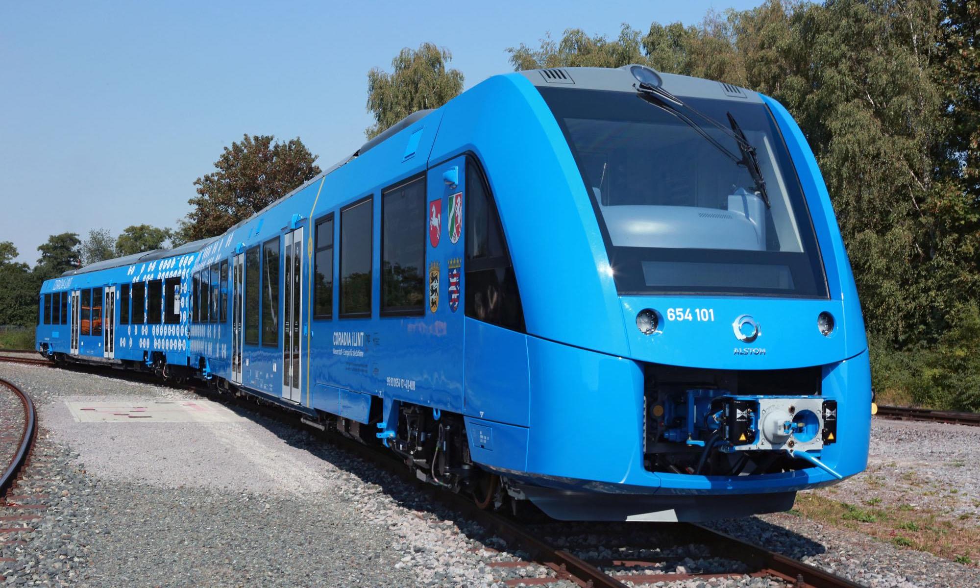 Coradia-iLINT-Triebzug 654 101 mit emissionsfreiem Wasserstoffantrieb im Alstom-Werk Salzgitter Foto: Alstom